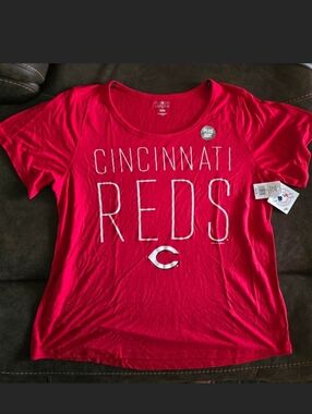 MLB Campus Lifestyle Cincinnati Reds Womens Tee Size 1X